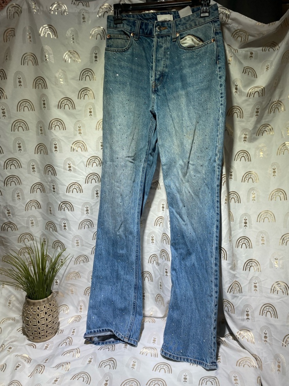 H&M Light Blue Distressed Boyfriend Jeans